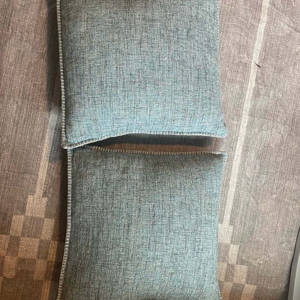 Elegant Blue Accent Pillows